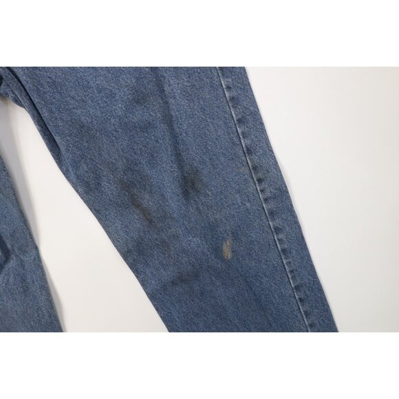 Vintage Y2K Carhartt Mens 36x32 Distressed Traditional Fit Denim Jeans Blue - Picture 5 of 13